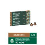 Starbucks Nespresso Uyumlu Kapsül By Nespresso House Blend Kapsül Kahve 5 X 10 adet