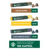 Starbucks Nespresso Uyumlu Kapsül House Blend 60’lı, Dark Espresso 20’li, Blonde Espresso 20’li Kapsül Kahve
