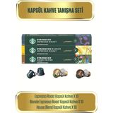 Starbucks Nespresso Uyumlu Kapsül Kahve Tanışma Seti 30'lu – Espresso ve Filtre Uyumlu Farklı Aromalar - 30 Kapsül