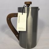 Starbucks paslanmaz çelik kahve French Press ile ceviz sap 34OZ