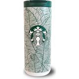 Starbucks® Paslanmaz Çelik Yaprak Desenli Termos 355 ml- 11139654 Çelik Malzemeden Üretilmiştir