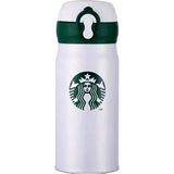 Starbucks Siyah Paslanmaz Çelik Kilitli Termos Matara 500 ml - 350 ml - 0,35 lt