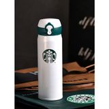 Starbucks Siyah Paslanmaz Çelik Kilitli Termos Matara 500 ml - 350 ml - 0,50 lt