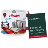 Starbucks Starbucks® 100. Yıl Özel Seri Seramik Espresso Bardağı - Kırmızı - 59 ml - 11149458 - Desenli