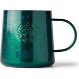 Starbucks Starbucks® 50. Yıl Özel Seri Kupa - Koyu Yeşil Renkli Paslanmaz Çelik 414 ml - Desenli
