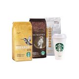 Starbucks Veranda, Sumatra, Blonde Espresso Çekirdek Kahve 250 gr x 3 + Plastik Bardak - 750 gr
