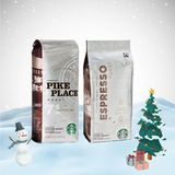 Starbucks Yılbaşı Paketi Çekirdek Kahve Pike Place Roast ve Espresso Dark Roast 250 gr - 1 Paket - Kavrulmuş Çekirdek