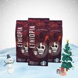 Starbucks Yılbaşı Paketi Ethiopia Arabica Çekirdek Kahve 250 gr x 3 - 1 Paket - Kavrulmuş Çekirdek