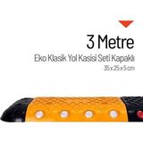 Starçelik 3 Metre Eko Klasik Hız Kesici Set Kapaklı Plastik Yol Kasisi
