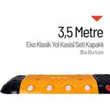 Starçelik 3,5 Metre Eko Klasik Hız Kesici Set Kapaklı Plastik Yol Kasisi