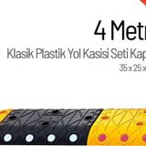 Starçelik 4 Metre Klasik Hız Kesici Set Kapaklı Plastik Yol Kasisi