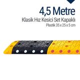 Starçelik 4,5 Metre Klasik Hız Kesici Set Kapaklı Plastik Yol Kasisi
