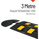 Starçelik 50 x 40 x 4 cm Eko 3 Metre Kauçuk Hız Kesici Yol Kasisi