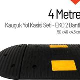 Starçelik 50 X 40 X 4,5 cm Eko 2 Bantlı 4 Metre Kauçuk Hız Kesici Yol Kasisi