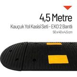 Starçelik 50 X 40 X 4,5 cm Eko 2 Bantlı 4,5 Metre Kauçuk Hız Kesici Yol Kasisi