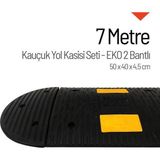 Starçelik 50 X 40 X 4,5 cm Eko 2 Bantlı 7 Metre Kauçuk Hız Kesici Yol Kasisi