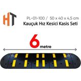 Starçelik 6 Metre Kauçuk Hız Kesici Set Kapaklı Yol Kasisi