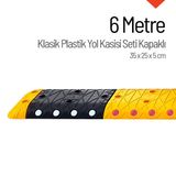 Starçelik 6 Metre Klasik Hız Kesici Set Kapaklı Plastik Yol Kasisi