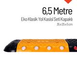 Starçelik 6,5 Metre Eko Klasik Hız Kesici Set Kapaklı Plastik Yol Kasisi