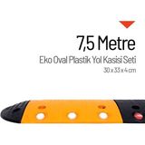Starçelik 7,5 Metre Eko Oval Plastik Hız Kesici Set Yol Kasisi