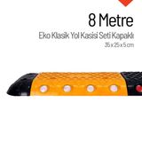 Starçelik 8 Metre Eko Klasik Hız Kesici Set Kapaklı Plastik Yol Kasisi