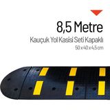 Starçelik 8,5 Metre Kauçuk Hız Kesici Set Kapaklı Yol Kasisi