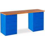 STARÇELİK ÇALIŞMA TEZGAHI 10 ÇEKMECELİ DOLAPLI MODEL 2-2130 MM
