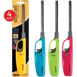 Starcell 4lü Set Mutfak Ocak Çakmağı Uzun Çok Renkli Güvenli Kullanım İçin K-2954