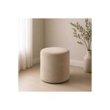 starella home Krem Baby Face Puf Kumaş Süngerli Silindir Puf-Bench Tabure