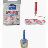 Stargil Hışır Örtü + Rulo + Kestirme Fırça Boyacı Seti