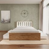 Stark Atlantik 4 Çekmece Kolay Kurulum Karyola - Açık Kahverengi - Beyaz - 180 x 200 cm