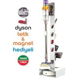 Stark Dikey Süpürge Standı | Şarjlı Süpürge Standı | Tüm Dyson Modelleri ile Uyumlu | Tetik ve Magnet Hediyelli - Robotlu Beyaz