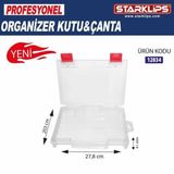 Starklips 1 Bölmeli Plastik Organizer Çanta Sabit Gözlü Vida, Takı, Hobi Düzenleyici Kutu