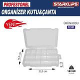 Starklips 12 Bölmeli Plastik Organizer Çanta Sabit Gözlü Vida, Takı, Hobi Düzenleyici Kutu