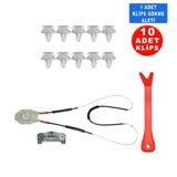 Starklips BMW 5 serisi E39 1995-2004 51338159835-36 Sağ Arka Cam Kriko Tamir Seti (10 Klips)