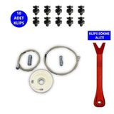 Starklips Oto Cam Kriko Tamir Seti Sol Arka Ford Focus 1 1998-2005 XS41A27001 (10Klips)