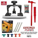 Starklips PDR Ayarlı Boyasız Göçük Düzeltme Seti 12 Parça 3 Silikon + Tabanca + Çekiç + 5 Uç