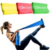 Starktape Direnç bantları seti, 3'lü paket, lateks olmayan fizik tedavi, profesyonel elastik bantlar, ev egzersizi, egzersiz, kuvvet antrenmanı, yoga, pilates, rehabilitasyon, spor salonu, bacak, üst