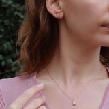 Starlıght Dıamond Baget Mini Pırlanta Montür Rose Gold Kaplama Gümüş Set