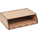 Starlightning Gizli Çekmece Organizer Masa Altı Saklama Kabı Büyük Boy Yatay Demonte Mdf - Ahşap