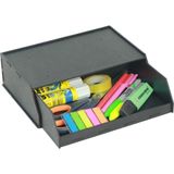 Starlightning Gizli Çekmece Organizer Masa Altı Saklama Kabı Büyük Boy Yatay Demonte Mdf Siyah Renk