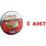 Starline 50 mm * 15 M Yüksek Tutuşlu Kaydırmaz Bant Starline Siyah x 5 Adet