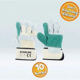 Starline E-051-BY Yarma Deri Kaynakçı Eldiveni 10 Numara XL 1 Çift Dayanıklı ve Konforlu Kullanım