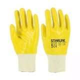 Starline E-206-Y Koruyucu Sarı Nitril Eldiven Tam Kaplı No:9
