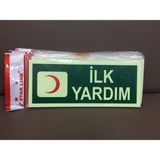 Starline Fosforlu Fotolümen Ilk Yardım Ikaz Levhası - ( 4 Adet) - Yeşil - Beyaz