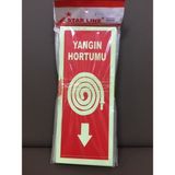 Starline Fosforlu Fotolümen Yangın Hortumu Ikaz Levhası (2 Adet) - Kırmızı