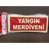 Starline Fosforlu Fotolümen Yangın Merdiveni Ikaz Levhası - (2 Adet) - Kırmızı