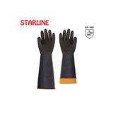 Starline H2-60 cm Tırtıklı Kaucuk Asit Eldiveni