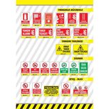 Starline Pvc 0,50 mm Akaryakıt Deposu Ateşle Yaklaşma Ikaz Levhası - (2 Adet) - 25X35