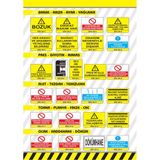 Starline Pvc 0,50 mm Aldığın Malzemeyi Yerine Bırak Ikaz Levhası - (2 Adet) - Mavi - Beyaz